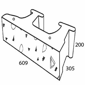 NATIONAL MASONRY KEYSTONE ELITE133 RETAINING WALL BLOCK 609X285X200MM