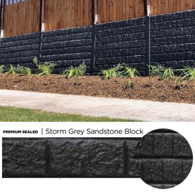 QPro Concrete Sleeper Sandstone Storm Grey Premium Range (Sealed) 1985x200x75mm