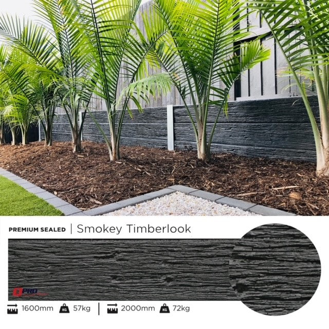 QPro Concrete Sleeper Timber Look Smokey Premium Range (Sealed) 2385x200x75mm