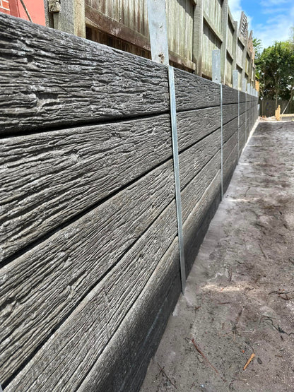 QPro Concrete Sleepers Timber Look Smokey Sealed 2385x200x75mm