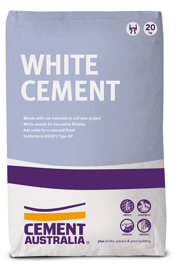 CEMENT AUSTRALIA WHITE CEMENT 20KG BAG