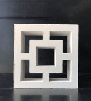 Cubic Breeze Blocks - Double Square 290L X 90W X 290H - WHITE