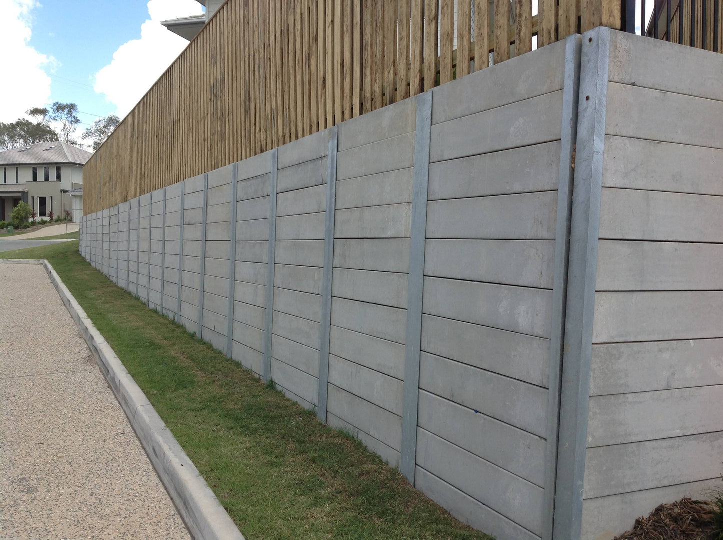 Austral Masonry Smooth Grey 1200x200x75mm Sleeper Retaining Wall