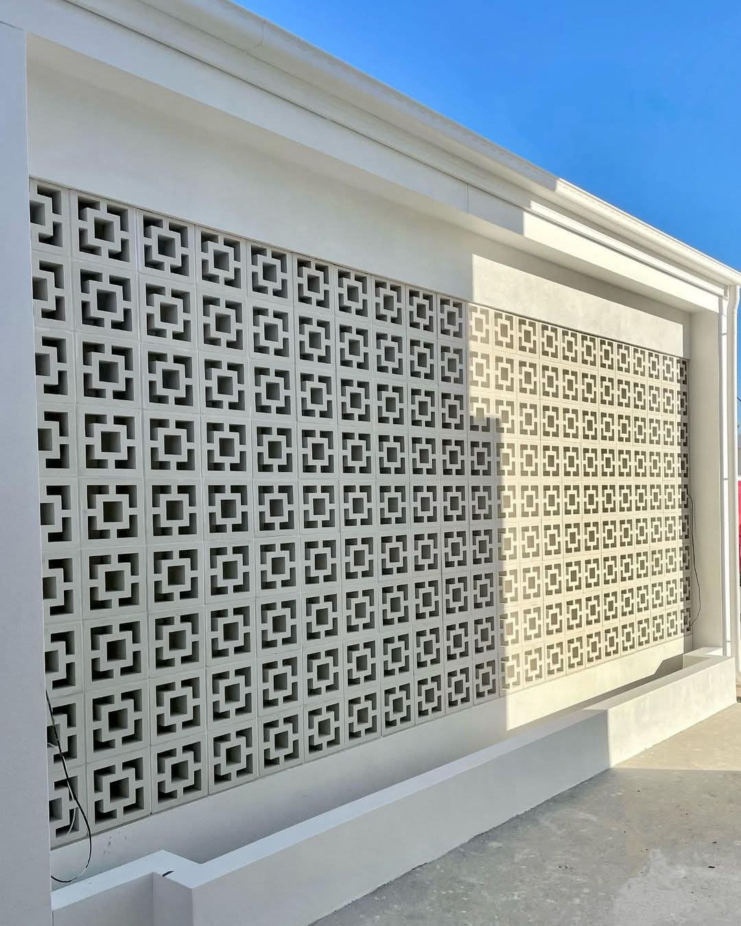 Cubic Breeze Block Double Square White 290x290x90mm