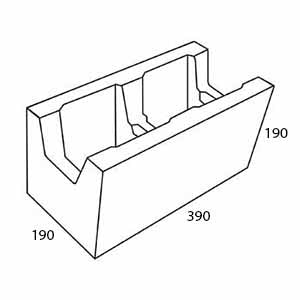 Knockout Bond Beam Block JMQ 10A Concrete Knockout Bond Beam Block