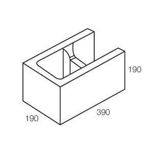 Knockout Bond Beam Block JMQ 10A Concrete Knockout Bond Beam Block