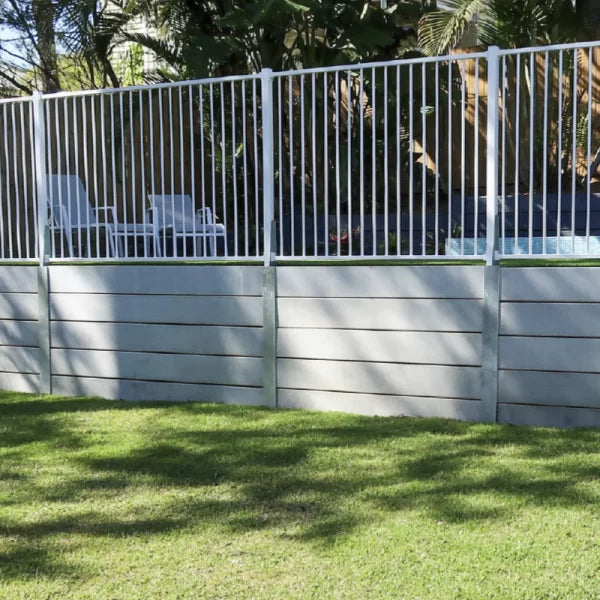 QPro Concrete Sleeper Smooth Plain Grey Classic Range (Unsealed) 2385x200x75mm