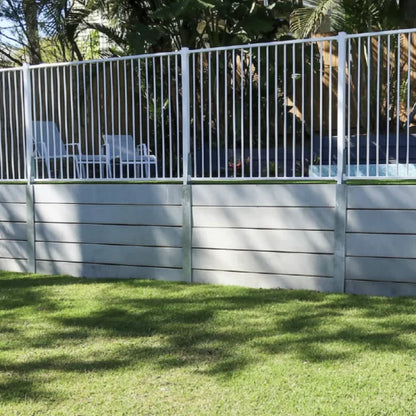 QPro Concrete Sleeper Smooth Plain Grey Classic Range (Unsealed) 2385x200x75mm