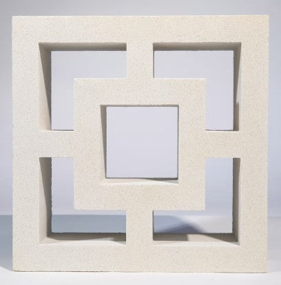 Cubic Breeze Block Double Square White 290x290x90mm