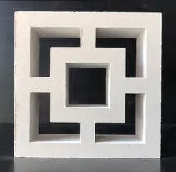 Cubic Breeze Block Double Square White 290x290x90mm