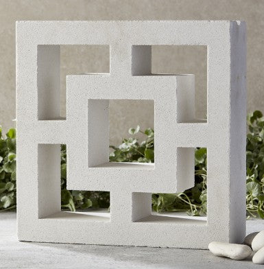 Cubic Breeze Block Double Square White 290x290x90mm
