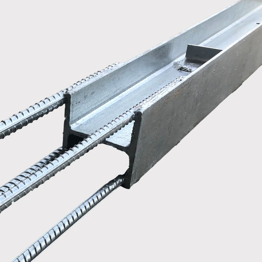 QPro Concrete Sleepers - Galvanised Steel H Posts with REO 2050mm