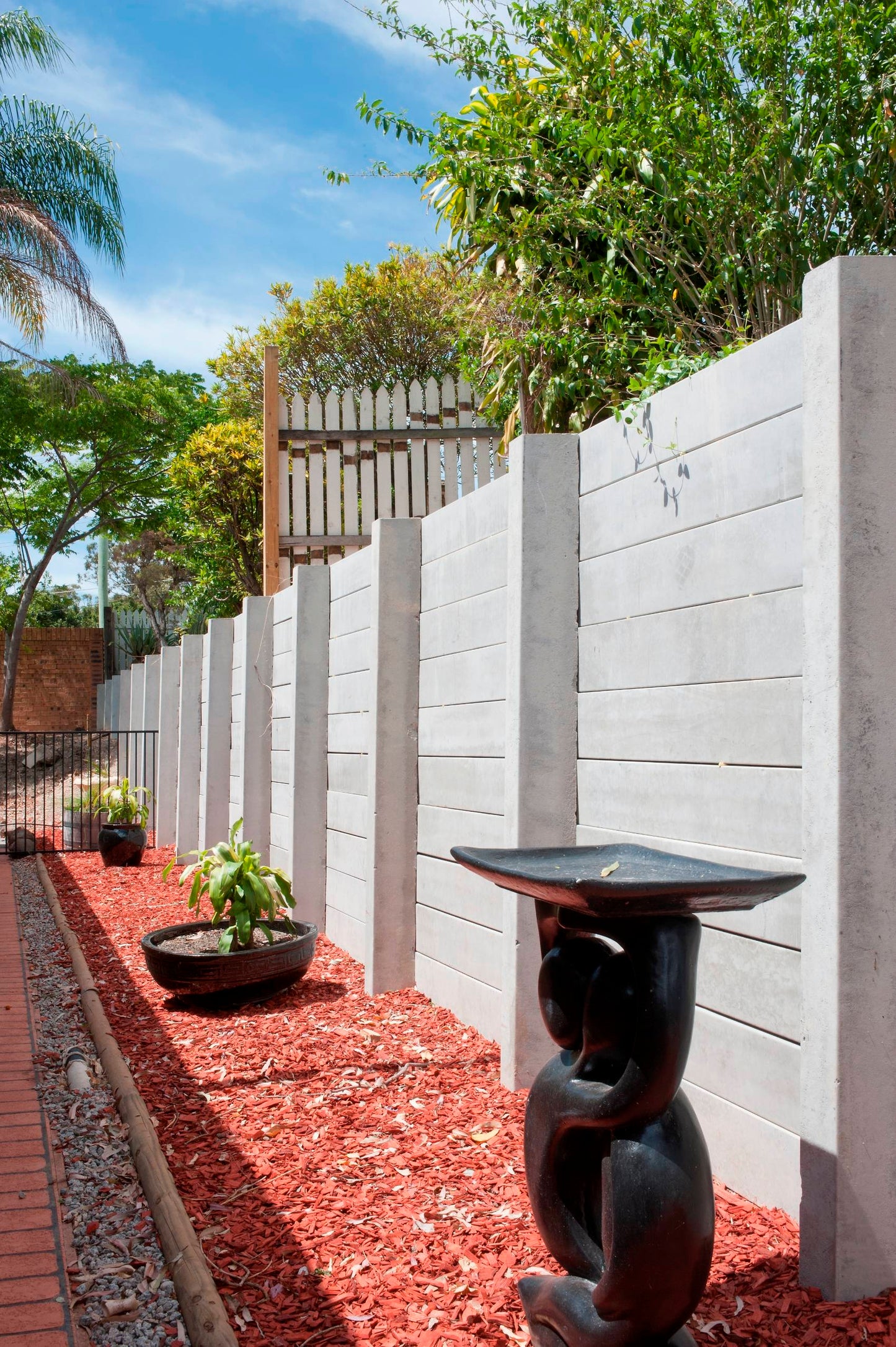 Aussie Concrete Smooth Grey 1200x200x75mm Sleeper Retaining Wall 