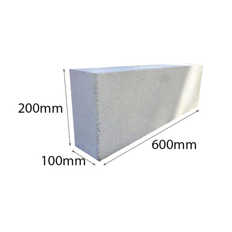 Hebel Block 600x200x100mm (Sold in full packs of 180 ONLY)